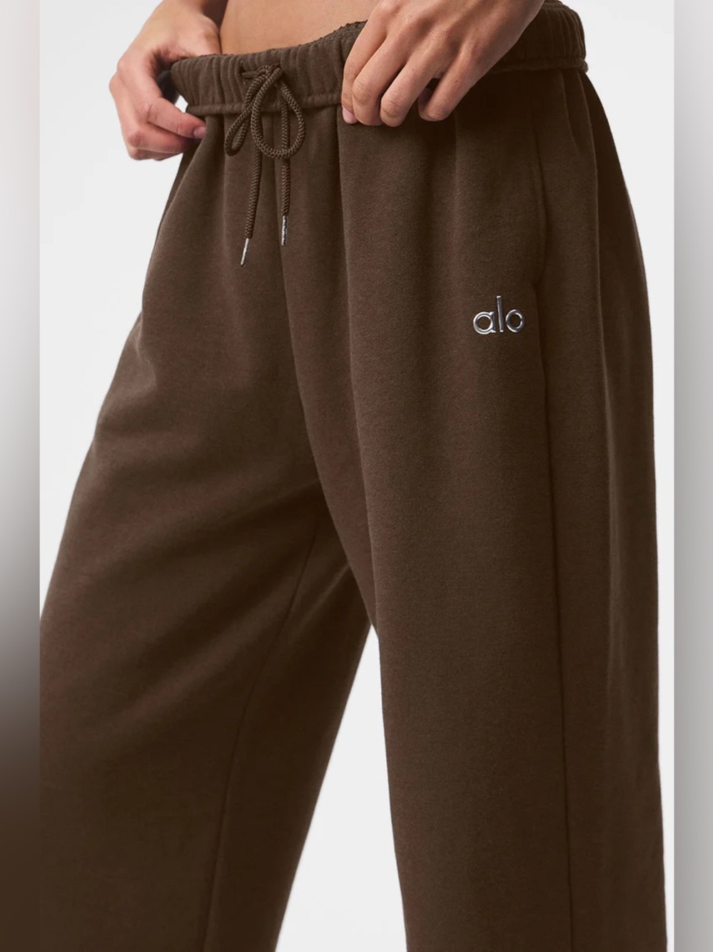Alo Yoga Accolade Straight Leg in Espresso Brown Sweatpant Size XL - Picture 4 of 10